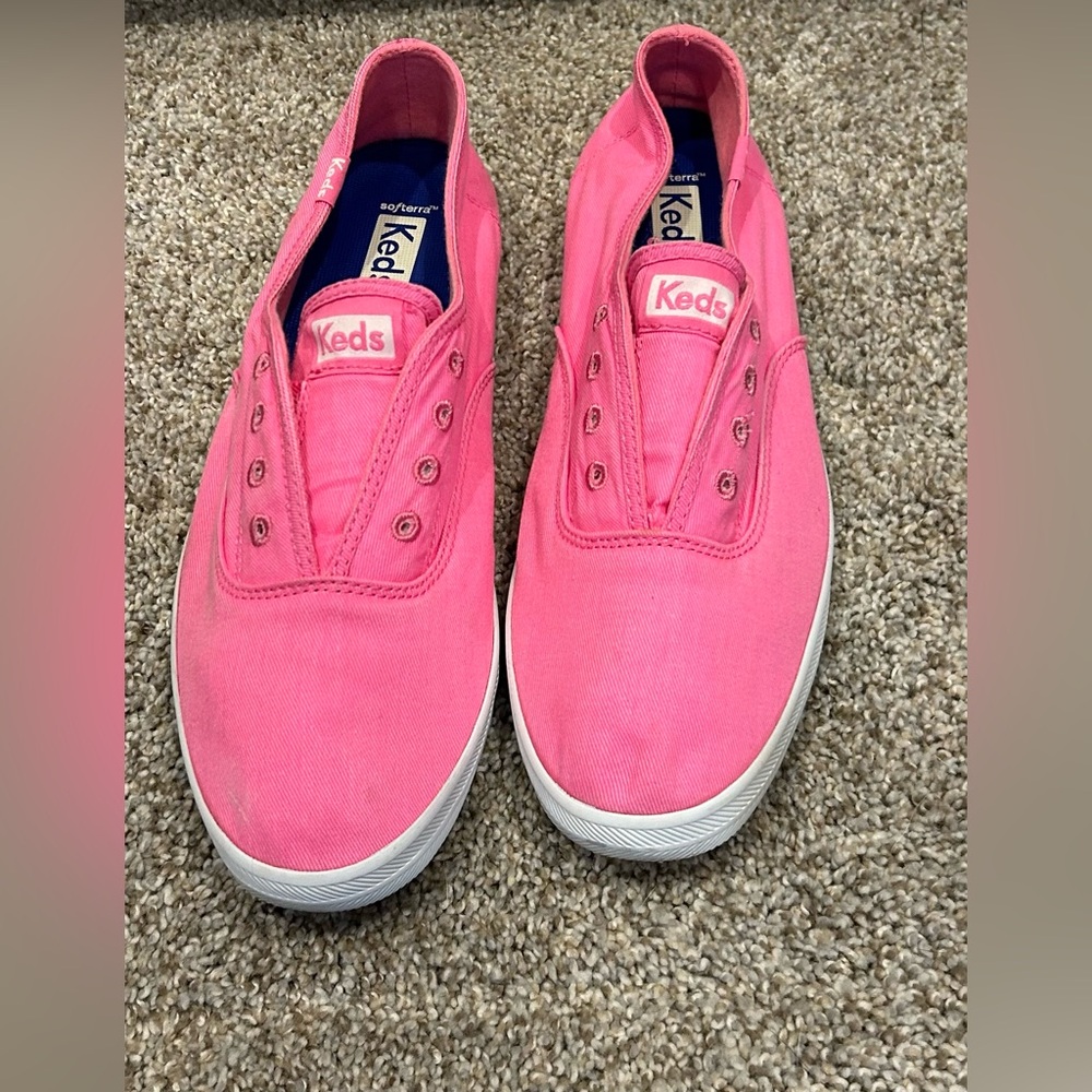 Keds Vibrant Pink Canvas Slip-Ons